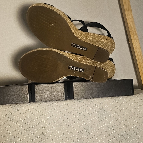 Sperry Black Espadrille Sandals - Picture 3 of 6